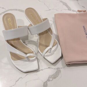 Stuart Weitzman Heeled Sandal | White | Size 7